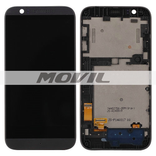 Black For HTC Desire 510 LCD Touch Screen Digitizer Assembly with bezel housing frame